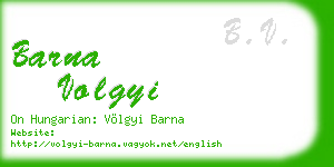 barna volgyi business card